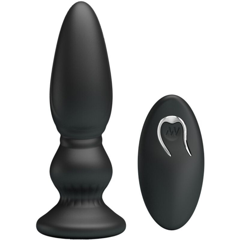 MR PLAY - POTENTE VIBRATORE TELECOMANDO PLUG ANALE NERO MR PLAY