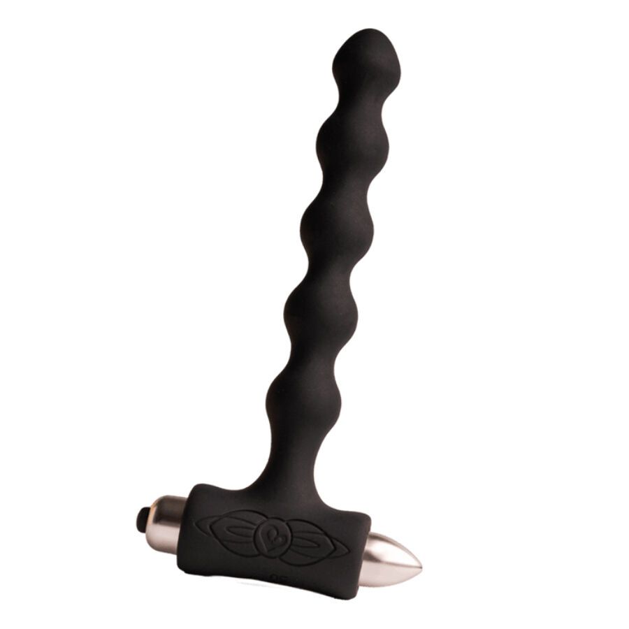 ROCKS-OFF - PETITE SENSATIONS PEARLS PLUG ANALE VIBRATORE NERO ROCKS-OFF