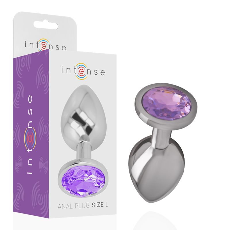 INTENSE - PLUG ANALE IN METALLO ALLUMINIO CON CRISTALLO VIOLA MISURA S INTENSE ANAL TOYS