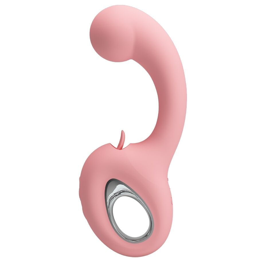PRETTY LOVE - ERYNNYES VIBRATORE PUNTO G + STIMOLATORE CLITORIDEO 10 VIBRAZIONI ROSA HIGH TECH