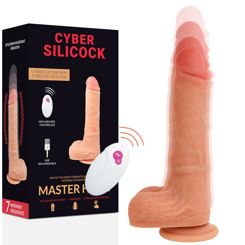 CYBER SILICOCK - TELECOMANDO REALISTICO MASTER HUCK 20.9 CM -O- 4 CM CYBER SILICOCK