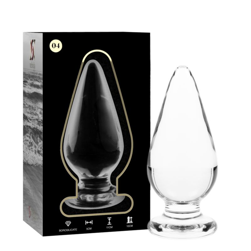 NEBULA SERIES BY IBIZA - MODELLO 4 PLUG ANALE VETRO BOROSILICATO TRASPARENTE 11 CM -O- 5 CM NEBULA SERIES BY IBIZA