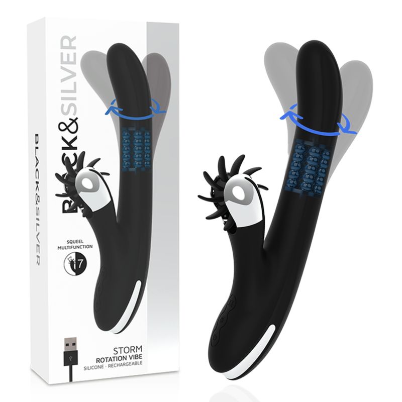 BLACK&amp;SILVER - VIBRAZIONE DI ROTAZIONE DI BUNNY STORM BLACK&amp;SILVER