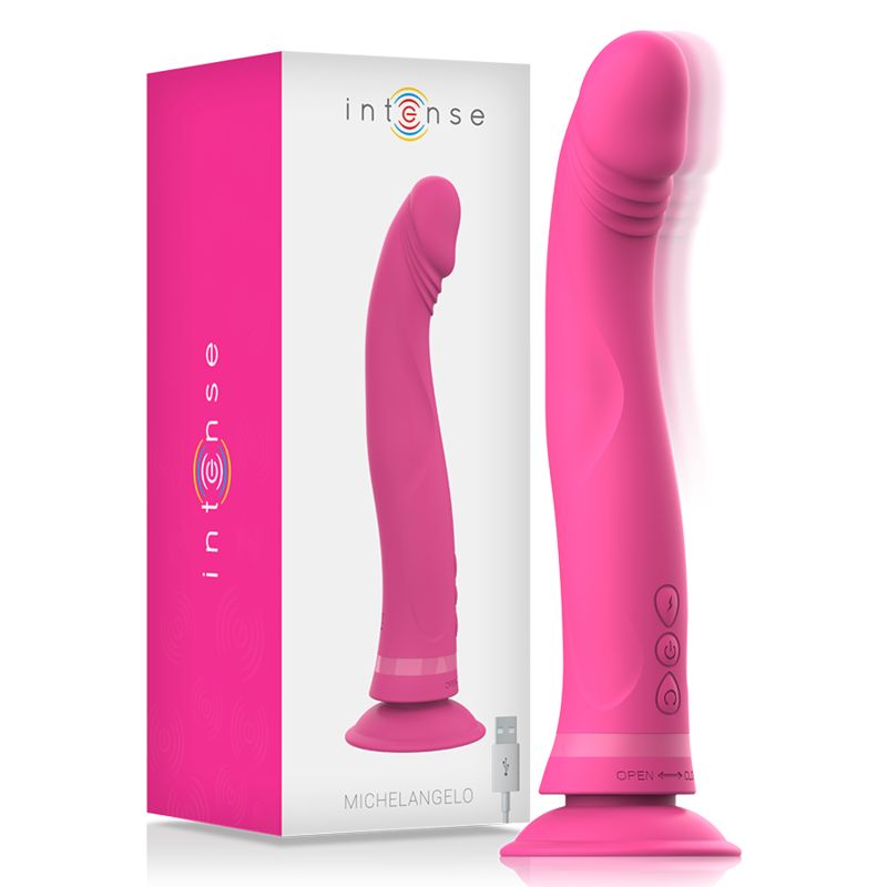 INTENSE - DILDO VIBRATORE IN SILICONE ROSA MICHELANGELO INTENSE HIGH TECH
