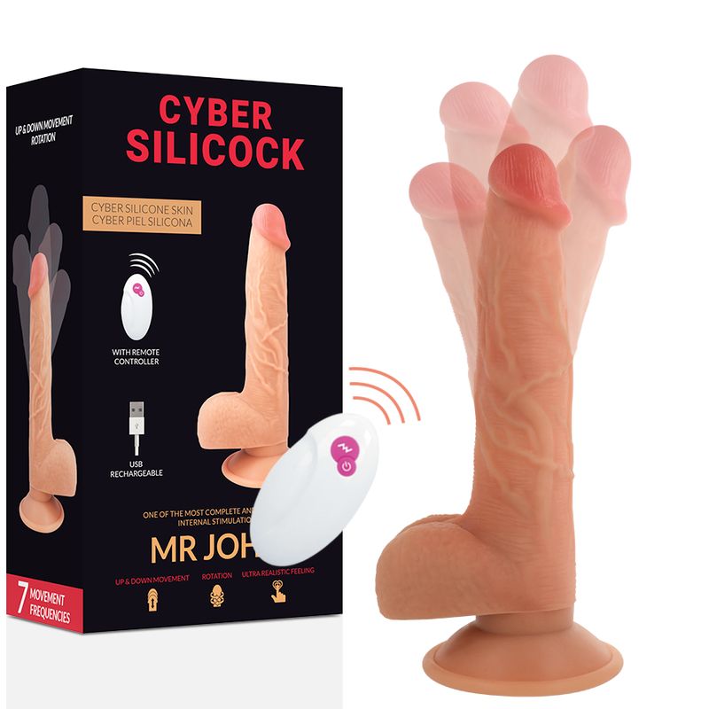 CYBER SILICOCK - TELECOMANDO REALISTICO MR JOHN 23.88 CM -O- 4.3 CM CYBER SILICOCK