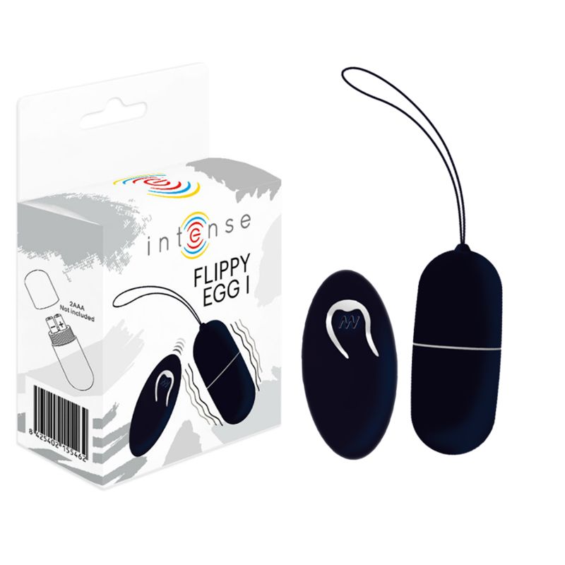INTENSE - FLIPPY I UOVO VIBRANTE CON TELECOMANDO NERO INTENSE REMOTE CONTROL