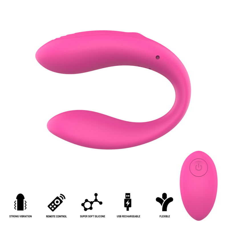 INTENSE - NORA STIMOLATORE VIBRANTE A MORSETTO ROSA INTENSE REMOTE CONTROL