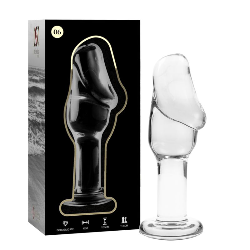 NEBULA SERIES BY IBIZA - MODELLO 6 PLUG ANALE VETRO BOROSILICATO TRASPARENTE 12.5 CM -O- 4 CM NEBULA SERIES BY IBIZA