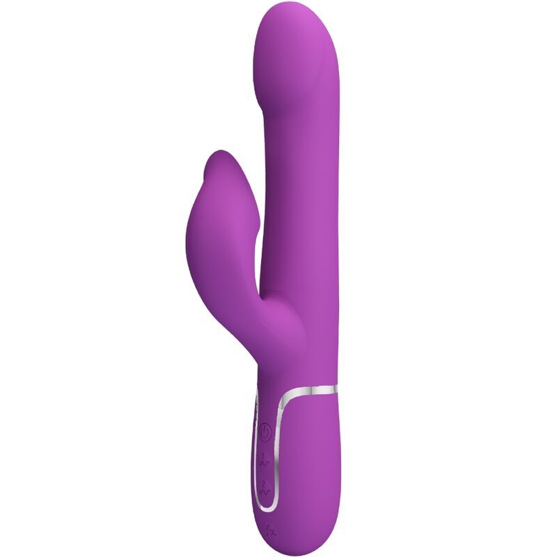 PRETTY LOVE - VIBRATORE E STIMOLATORE MULTIFUNZIONE 4 IN 1 VIOLA HIGH TECH