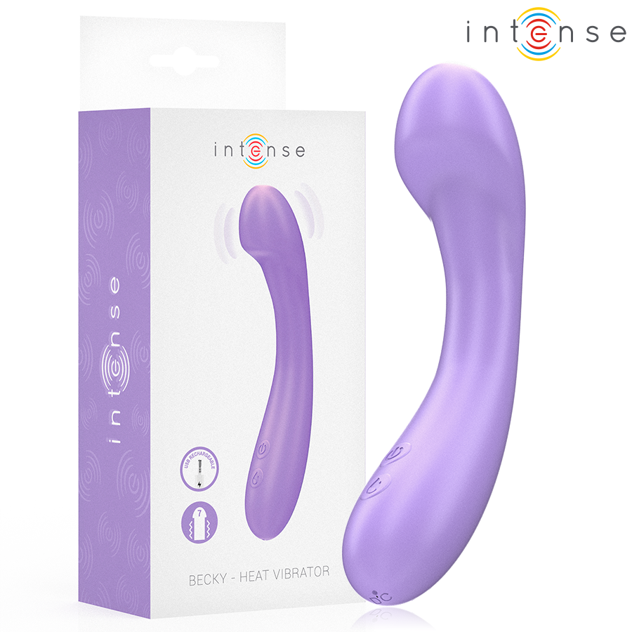 INTENSE - VIBRATORE BECKY 19 CM RISCALDABILE 7 VIBRAZIONI VIOLA INTENSE HIGH TECH