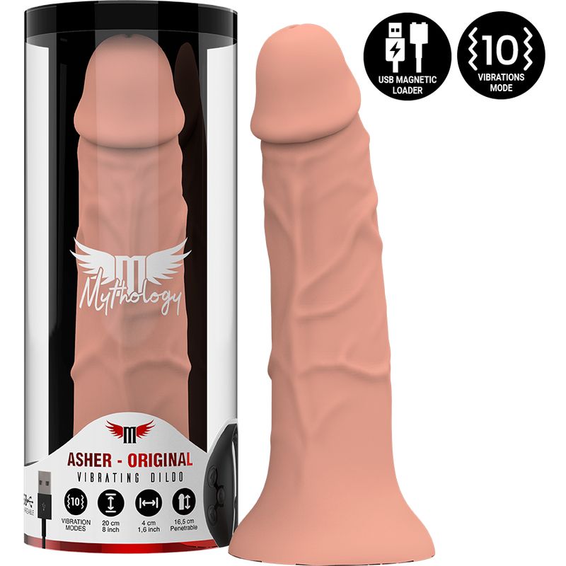 MYTHOLOGY - ASHER ORIGINAL DILDO M - VIBRATORE COMPATIBILE CON TECNOLOGIA WATCHME WIRELESS MYTHOLOGY FANTASY DILDO