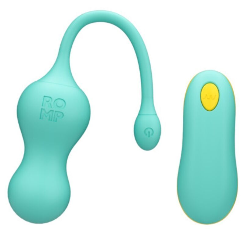 ROMP - CELLO VIBRATORE MULTIFUNZIONE A UOVO TURCHESE CON TELECOMANDO ROMP