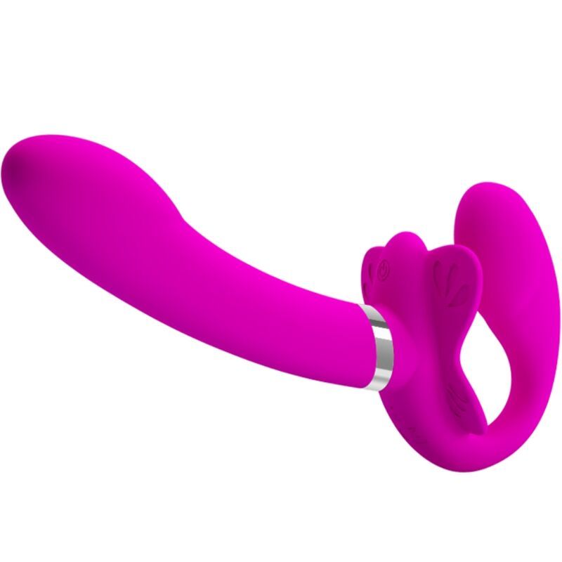 PRETTY LOVE - VALERIE VIBRATORE DOPPIO STRAP-ON 12 VIBRAZIONI VIOLA HIGH TECH