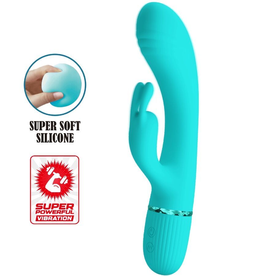 PRETTY LOVE - SCOCCO VIBRATORE CONIGLIO TURCHESE HIGH TECH