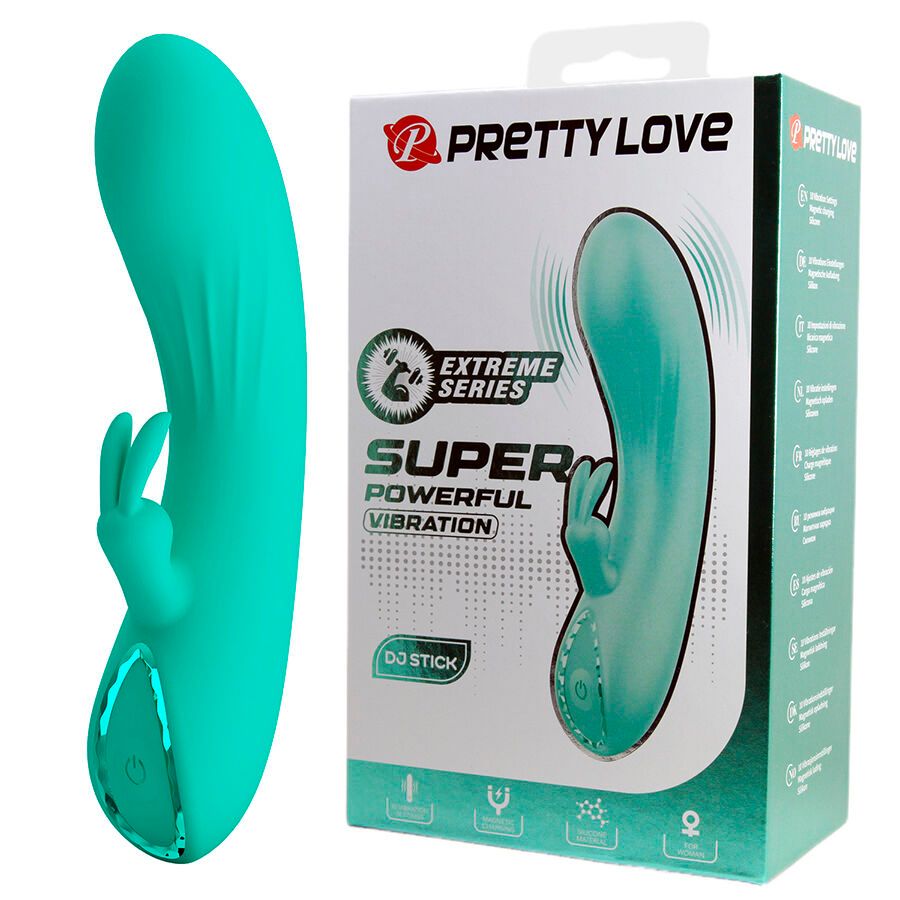 PRETTY LOVE - DJ STICK VIBRATORE PUNTO G TURCHESE HIGH TECH