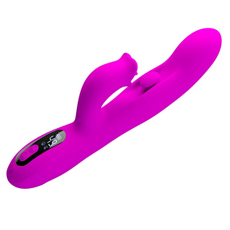 PRETTY LOVE - VIBRATORE OSCILLANTE YALANDA RABBIT CON DISPLAY LED VIOLA HIGH TECH