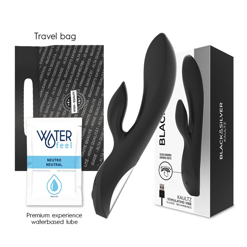 BLACK&amp;SILVER - VIBRATORE TOUCH CONTROL KAULTZ BLACK&amp;SILVER