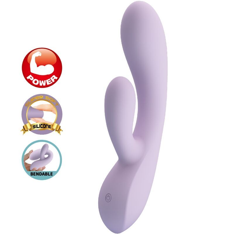 PRETTY LOVE - VIBRATORE CONIGLIO ROSOLYN 10 VIBRAZIONI VIOLA HIGH TECH