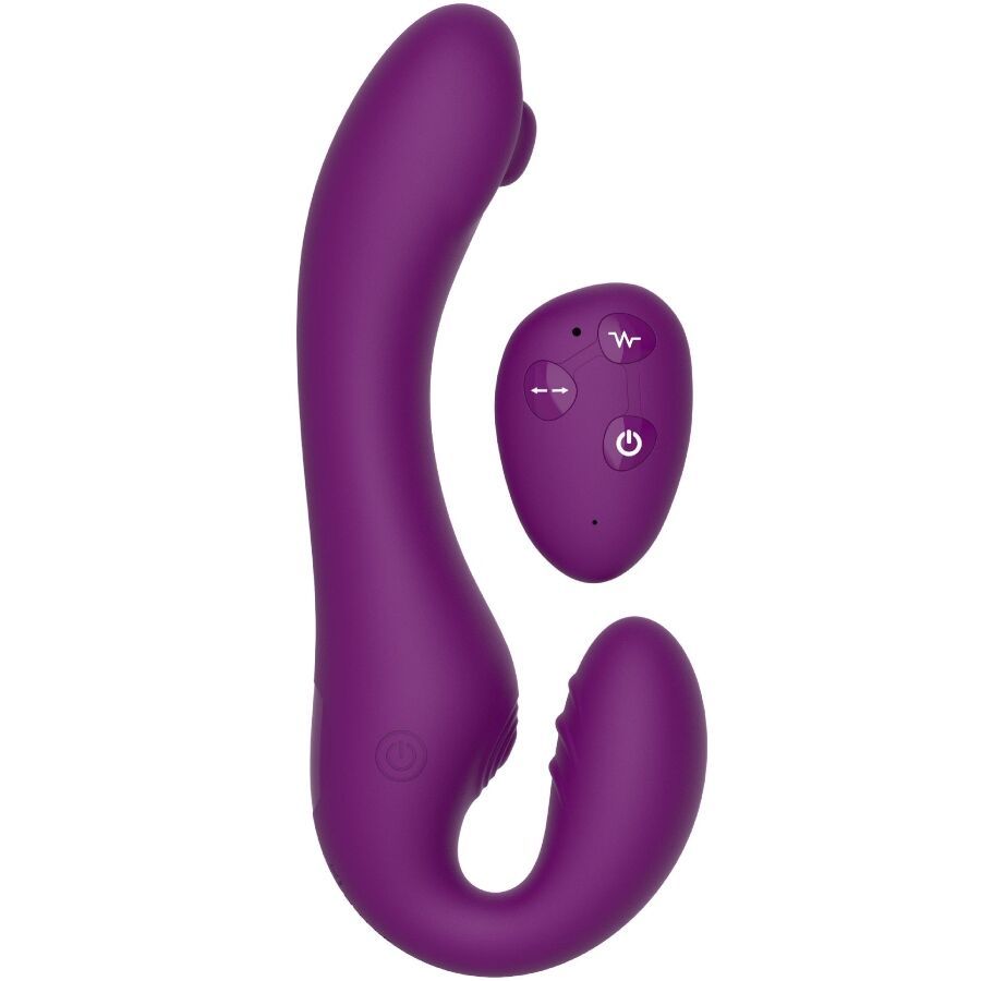XOCOON - VIBRATORE 2 IN 1 STRAPLESS STRAP-ON CON TELECOMANDO VIOLA XOCOON