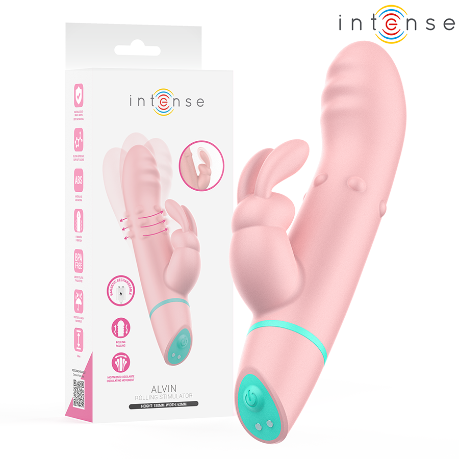 INTENSE - STIMOLATORE E VIBRATORE ROTANTE ALVIN RABBIT + OSCILLANTE INTENSE HIGH TECH