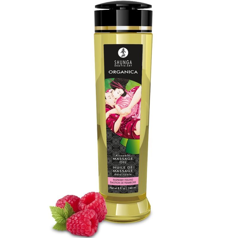 SHUNGA - OLIO DA MASSAGGIO BIOLOGICO AL LAMPONE 240 ML SHUNGA OILS