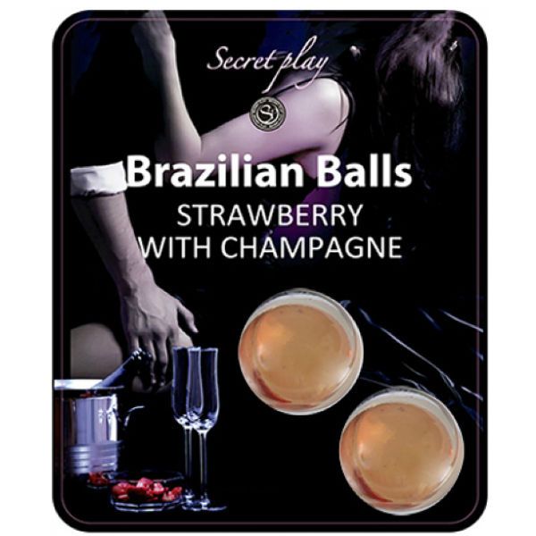 SECRETPLAY - SET DI PALLINE BRASILIANE FRAGOLA E CHAMPAGNE SECRETPLAY COSMETIC