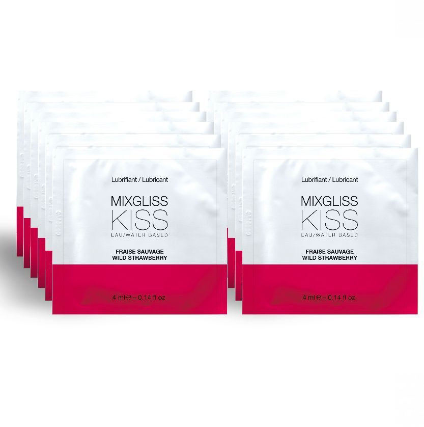 MIXGLISS - LUBRIFICANTE A BASE ACQUA GUSTO FRAGOLA 12 MONODOSE 4 ML MIXGLISS