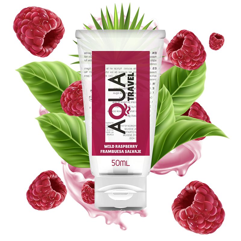 AQUA TRAVEL - LUBRIFICANTE A BASE ACQUA AL GUSTO DI LAMPONE SELVATICO - 50 ML AQUA TRAVEL