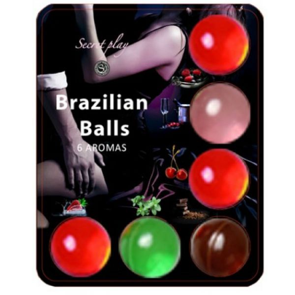 SECRETPLAY - BRASILLIAN BALLS LUBRIFICANTE HOT BALLS 6 UNITÀ SECRETPLAY COSMETIC