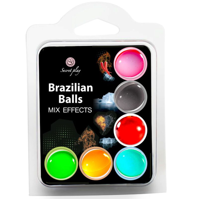 SECRET PLAY - SET 6 PALLINE BRASILIANA EFFETTO MIX SECRETPLAY COSMETIC