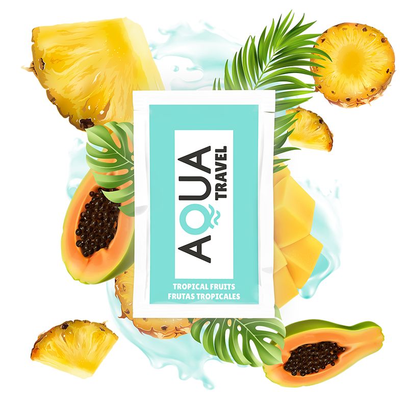 AQUA TRAVEL - LUBRIFICANTE A BASE ACQUA GUSTO FRUTTA TROPICALE 6 ML AQUA TRAVEL