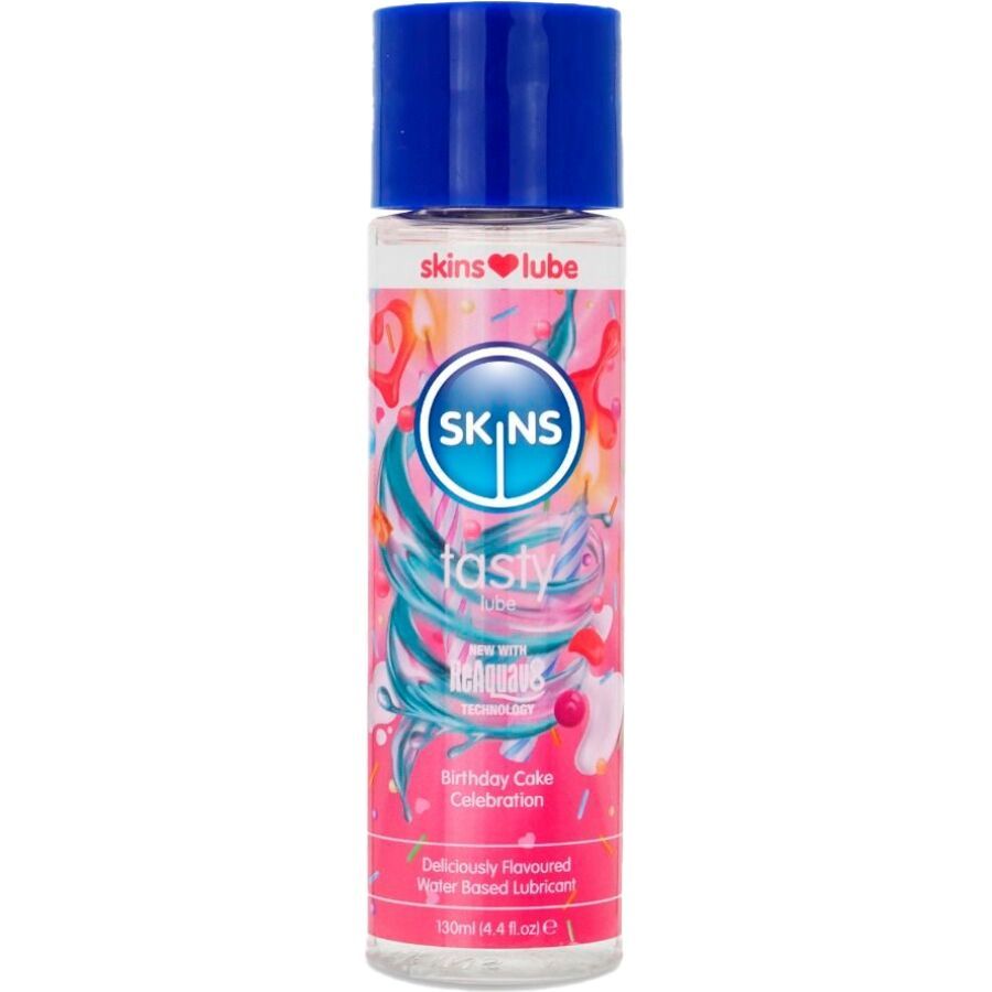 SKINS - LUBRIFICANTE GUSTOSO A BASE D'ACQUA PER TORTA DI COMPLEANNO 130 ML SKINS