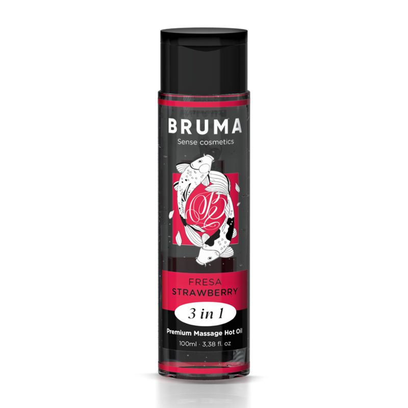 BRUMA - OLIO DA MASSAGGIO PREMIUM EFFETTO CALORE SAPORE FRAGOLA 3 IN 1 - 100 ML BRUMA