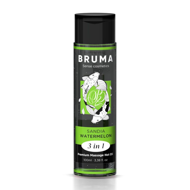 BRUMA - OLIO DA MASSAGGIO PREMIUM EFFETTO CALORE SAPORE ANGURIA 3 IN 1 - 100 ML BRUMA