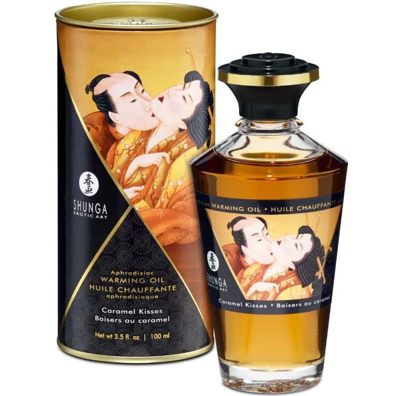 SHUNGA - OLIO DA MASSAGGIO CON EFFETTO CALORE SAPORE CARAMELLO 100 ML SHUNGA OILS