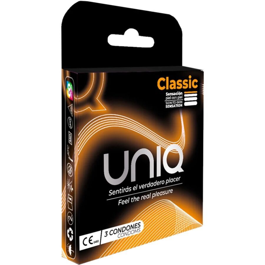 UNIQ - PRESERVATIVO SENZA LATTICE CLASSIC 3 UNITÀ UNIQ
