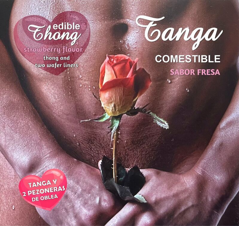 HOTFLOWERS - PERIZOMA UOMO+ 2 CAPEZZE IN WAFER ALLA FRAGOLA /es/pt/en/fr/it/ HOTFLOWERS