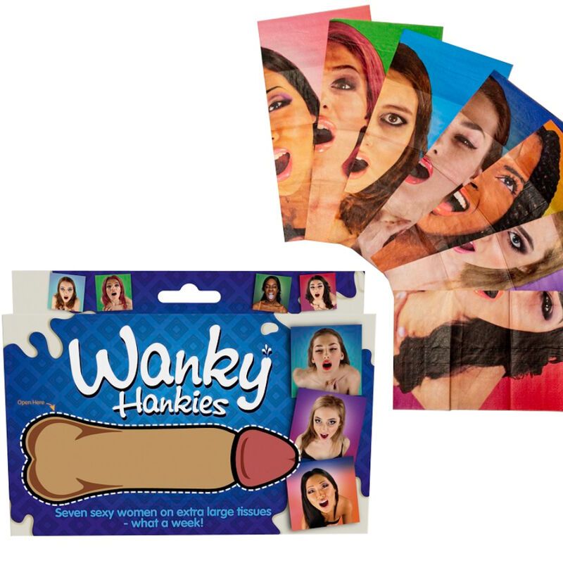SPENCER &amp; FLEETWOOD - WANKY HANKIES 7 FAZZOLETTI DA DONNA EXTRA LARGE SPENCER &amp; FLETWOOD