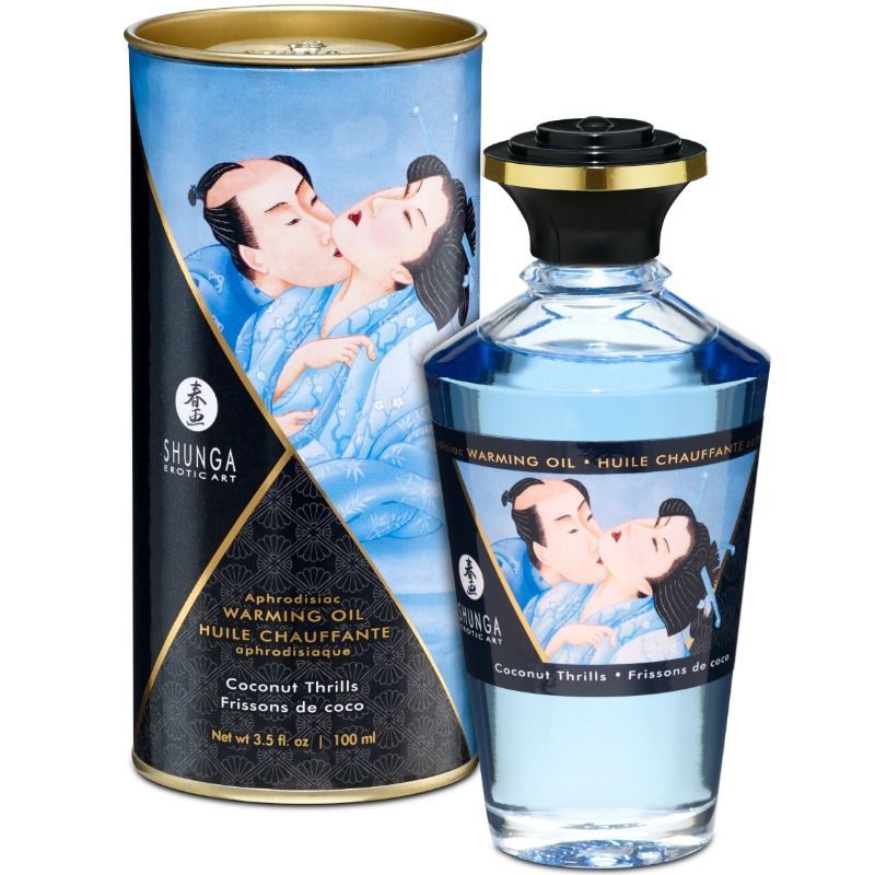 SHUNGA - OLIO DA MASSAGGIO EFFETTO CALORE AL GUSTO DI COCCO 100 ML SHUNGA OILS