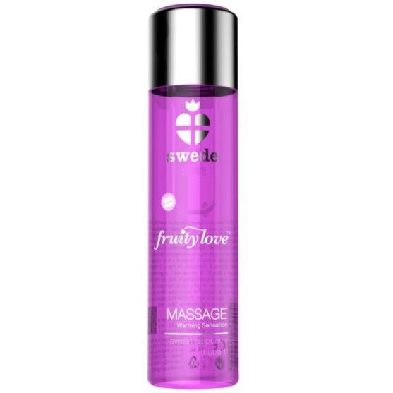 SWEDE - FRUITY LOVE OLIO DA MASSAGGIO EFFETTO RISCALDANTE LAMPONE ROSA E RABARBARO 60 ML SWEDE
