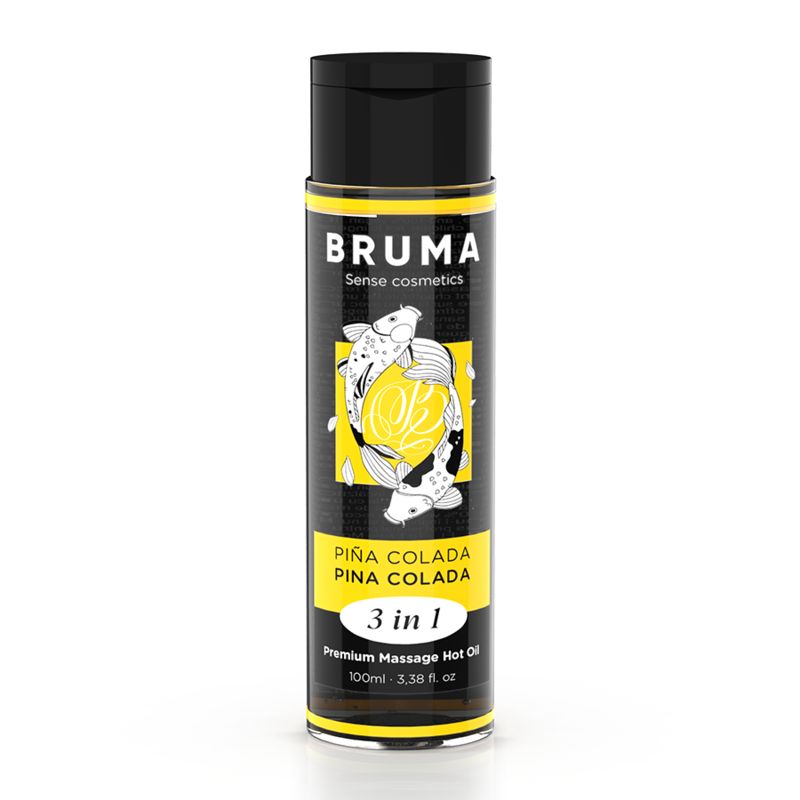 BRUMA - OLIO DA MASSAGGIO PREMIUM EFFETTO CALORE SAPORE PINA COLADA 3 IN 1 - 100 ML BRUMA
