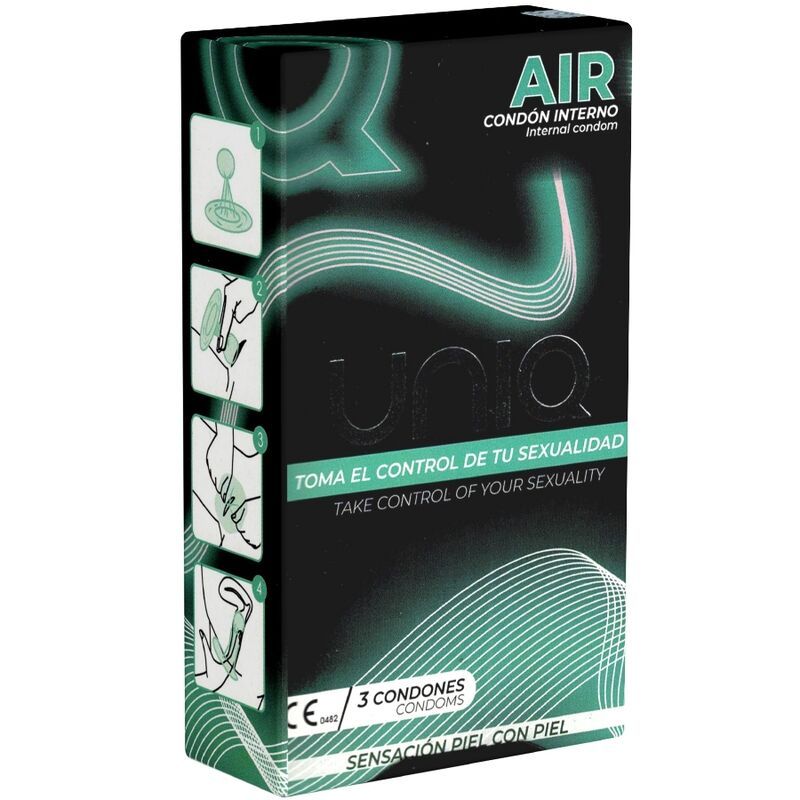 UNIQ - PRESERVATIVO FEMMINILE SENZA LATTICE AIR 3 UNITÀ UNIQ