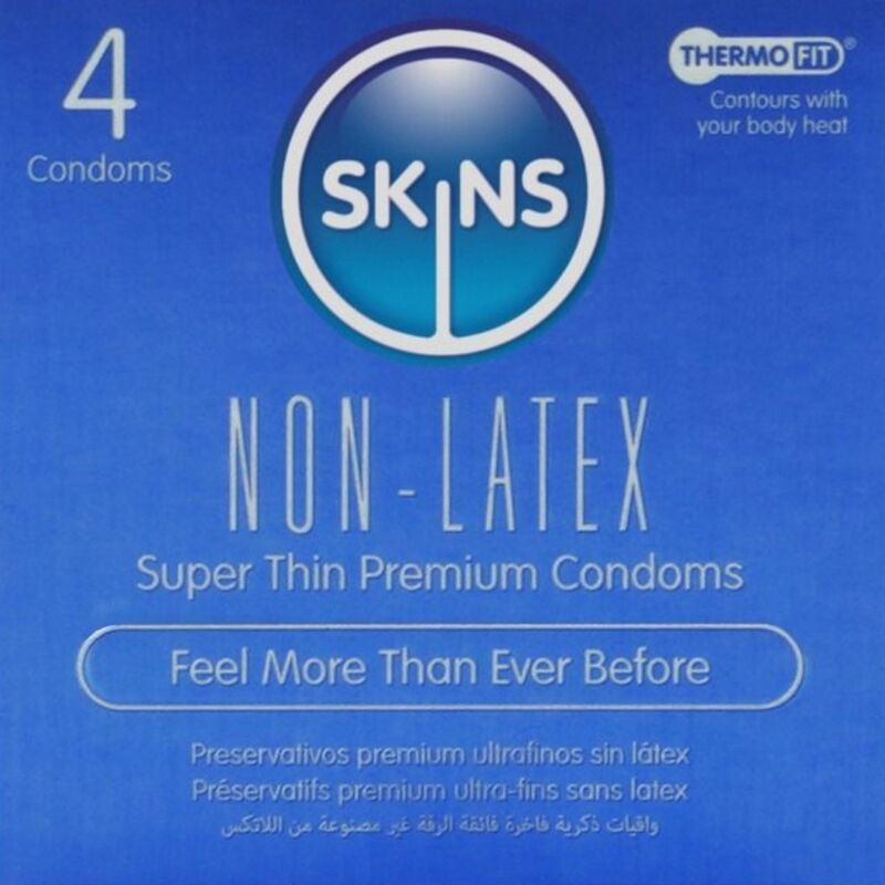 SKINS - PRESERVATIVI SENZA LATTICE, CONFEZIONE DA 4 SKINS