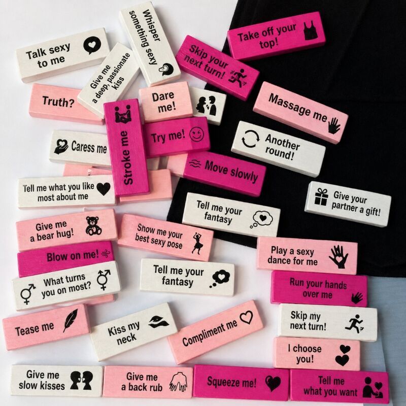 DIABLO PICANTE - SACCHETTO DI 16 LOVE BLOCKS - VERSIONE INGLESE DIVERTY SEX