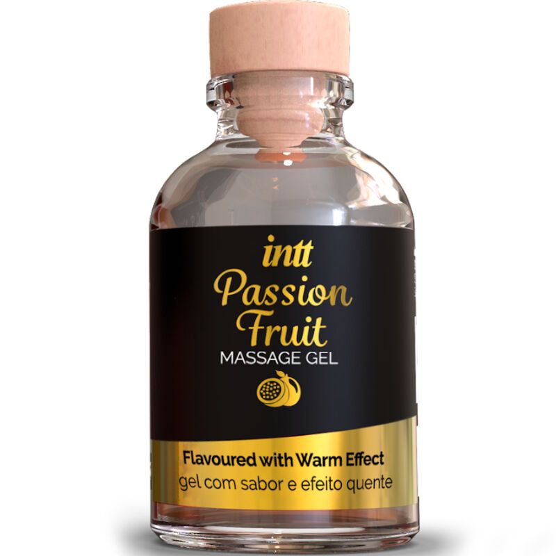 INTT MASSAGE &amp; ORAL SEX - GEL DA MASSAGGIO AL GUSTO DI FRUTTO DELLA PASSIONE CON EFFETTO CALORE INTT MASSAGE &amp; ORAL SEX