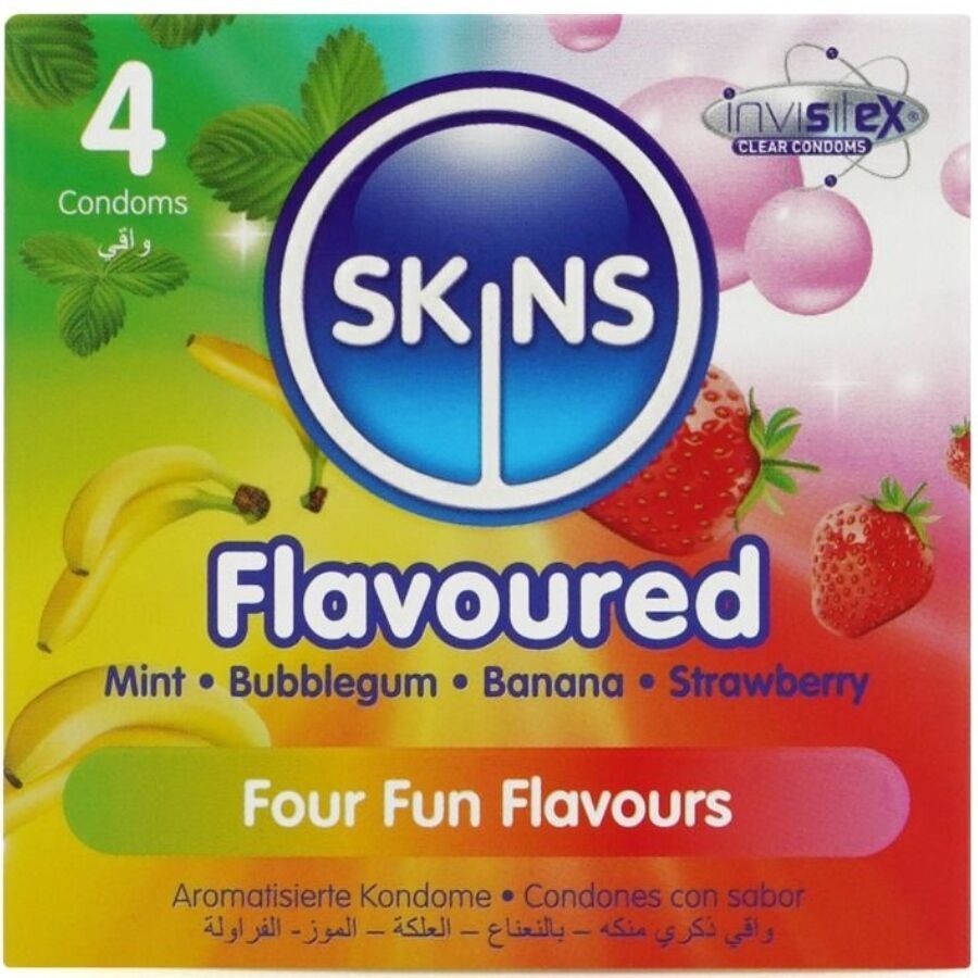 SKINS - PRESERVATIVI MULTIGUSTO PREMIUM CONFEZIONE DA 4 SKINS