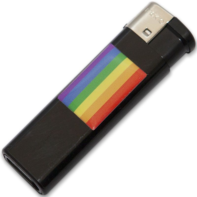 PRIDE - ACCENDINO NERO CON BANDIERA LGBT PRIDE