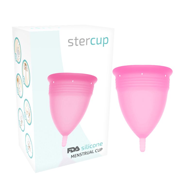 STERCUP - COPPA MESTRUALE IN SILICONE FDA ROSA - TAGLIA S STERCUP