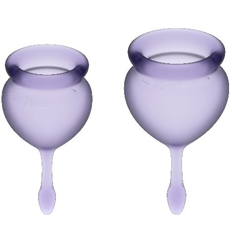 SATISFYER - COPPA MESTRUALE FEEL GOOD VIOLA 15 + 20 ML SATISFYER MENSTRUAL CUPS