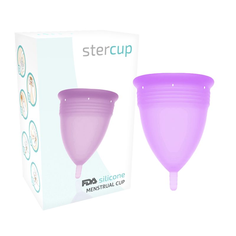 STERCUP - COPPA MESTRUALE IN SILICONE FDA LILLA - TAGLIA L STERCUP